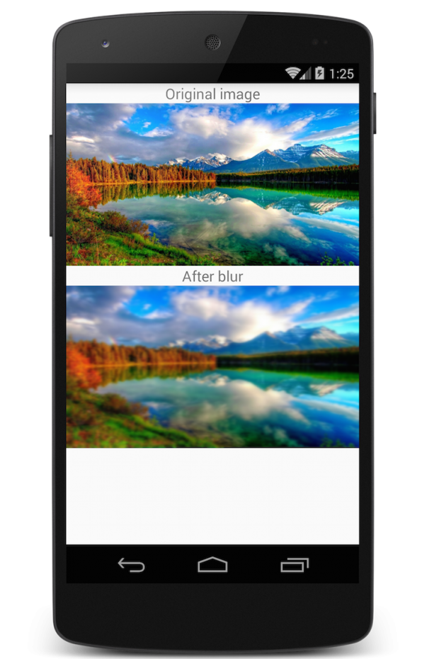 Bitmap Blur Effect In Android Using RenderScript