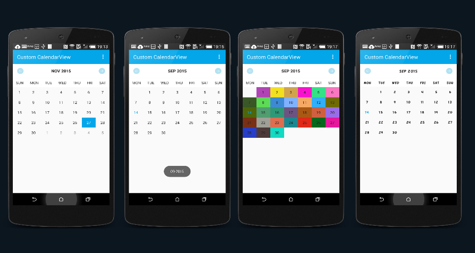 Custom Calendar View Android